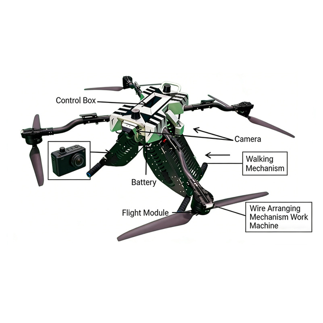 OPGW & Ground-Wire Permanent Repair Robot System 